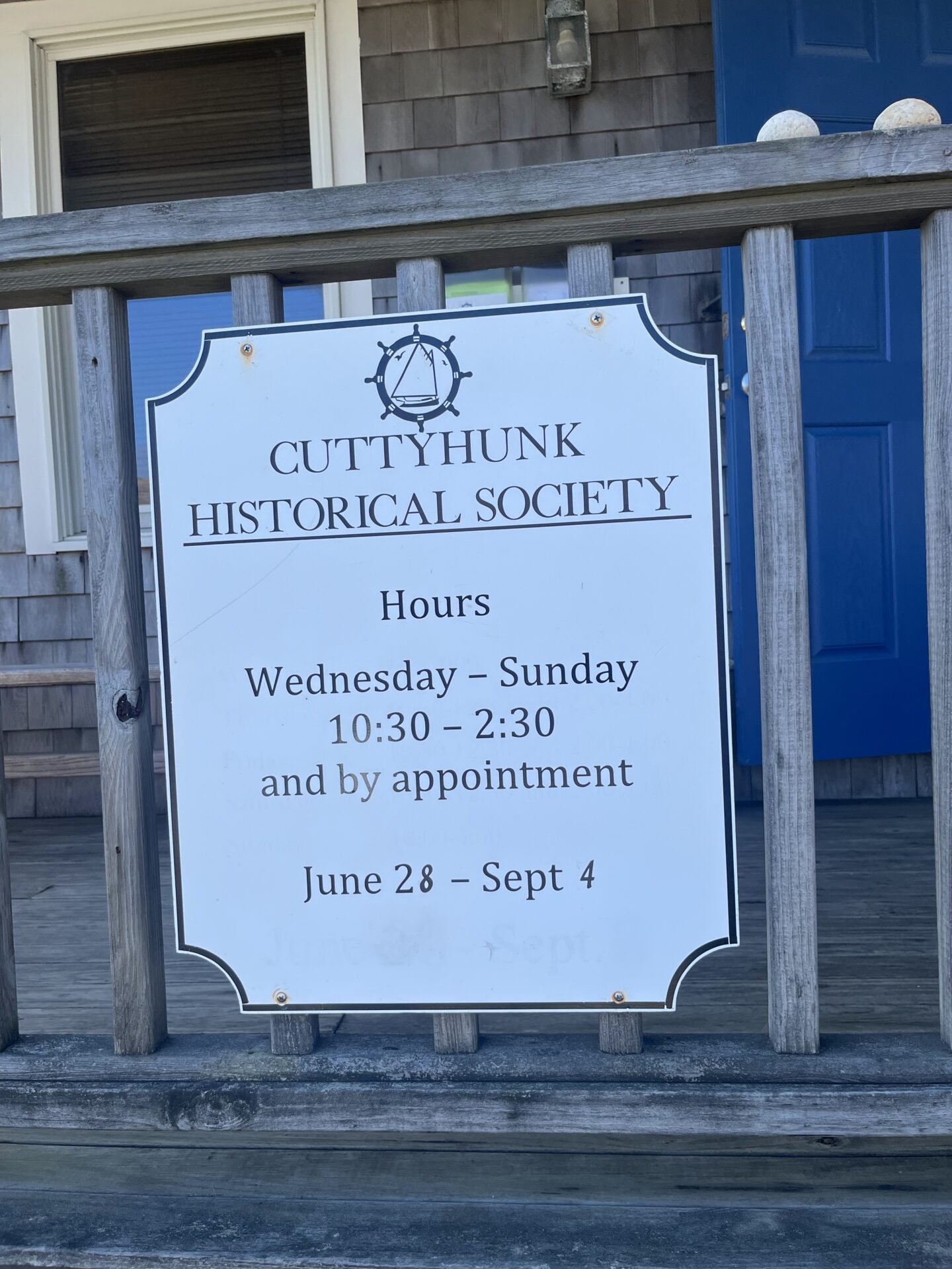 Cuttyhunk Historical Society Sign