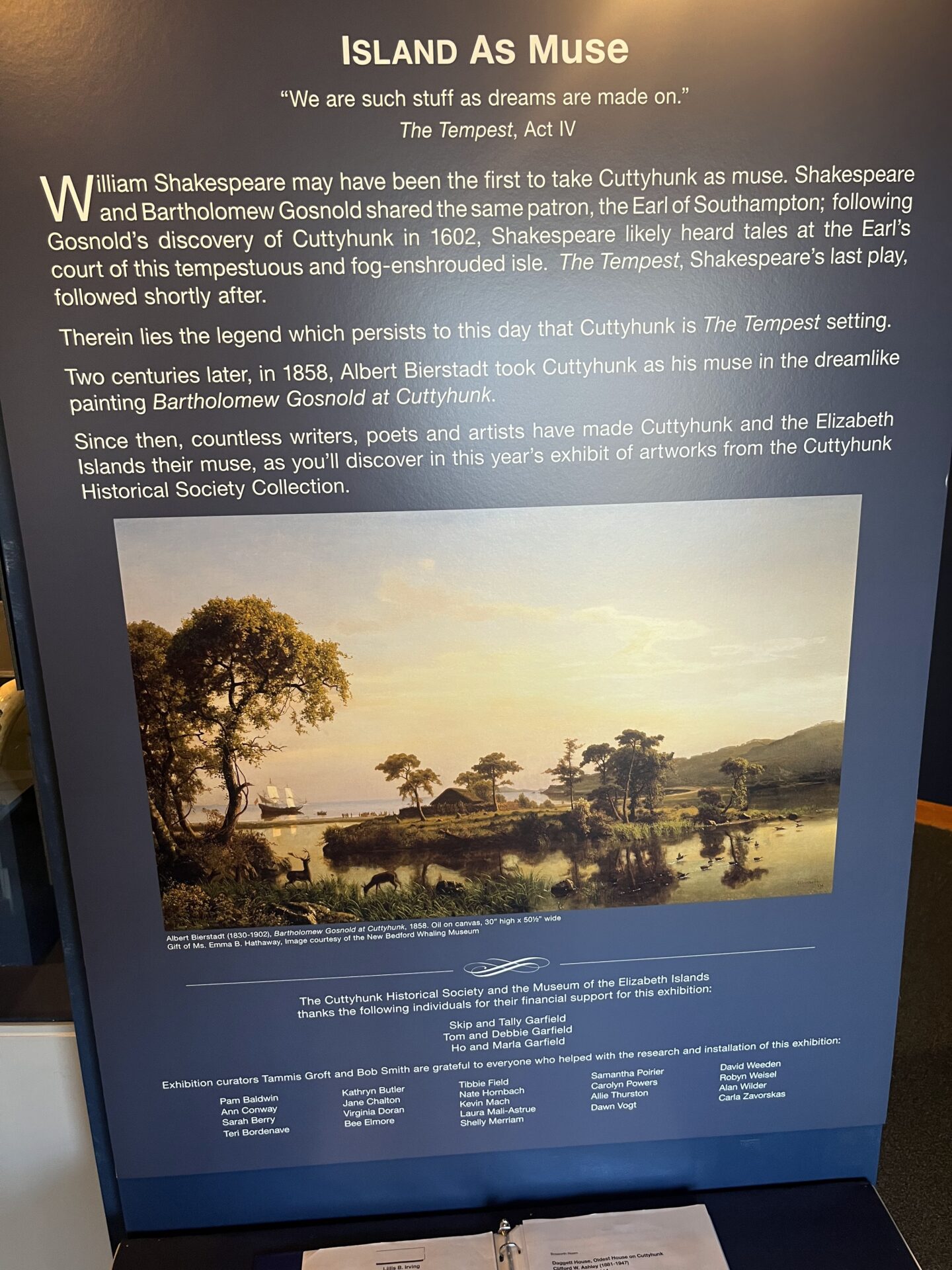 Cuttyhunk historical society exhibit - Island as a muse
