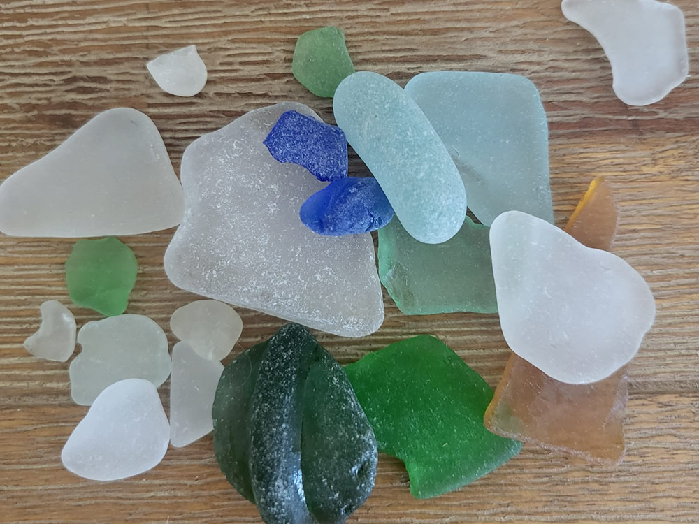 Sea glass found on Cuttyhunk Island