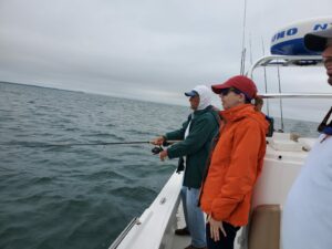 Learning how to cast on Cuttyhunk Island